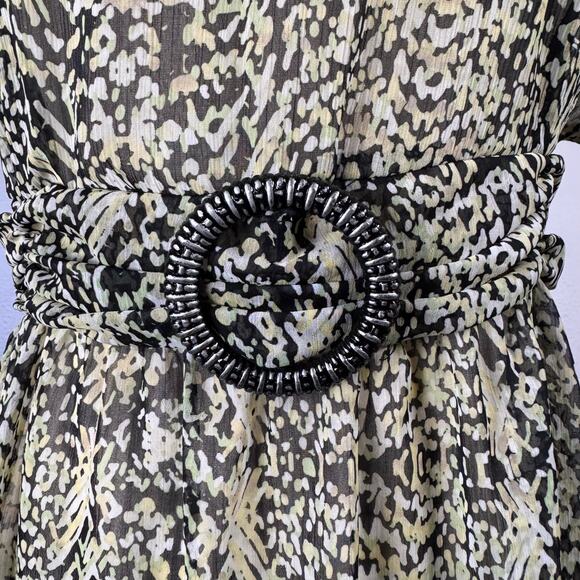 Essentials by Milano Women's Sheer Babydoll Blouse Short Sleeve Casual size XL - Picture 4 of 10